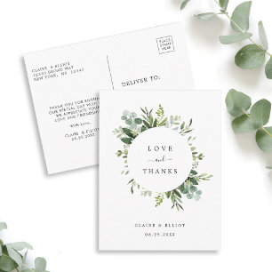 Eucalyptus groen gebladerte dank u briefkaart
