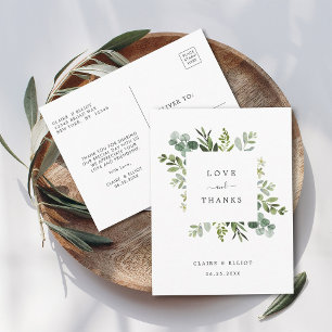 Eucalyptus groen gebladerte dank u briefkaart