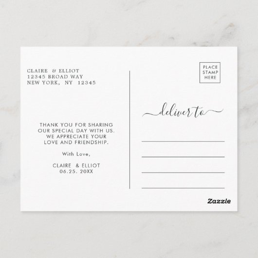 Eucalyptus groen gebladerte dank u briefkaart (Achterkant)