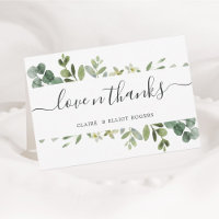 Eucalyptus groen gebladerte dank u gevouwen Kaart