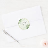 Eucalyptus Groen Goud Bladgroen Dank u Ronde Sticker (Envelop)