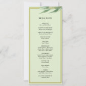 Eucalyptus Groen Goud Bladgroen Trouwprogramma (Achterkant)