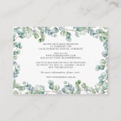 Eucalyptus groen goud bruiloft details info informatiekaartje (Voorkant)