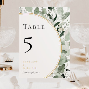 Eucalyptus groen goud salie groen bruiloft kaart
