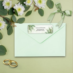 Eucalyptus groen gouden gebladerte etiket