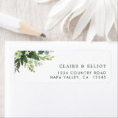 Eucalyptus groen loof retouradres etiket (Insitu)