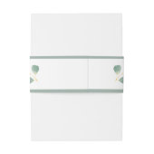 Eucalyptus groen moderne elegante zomer bruiloft uitnodigingen wikkel (Achterkant Voorbeeld)