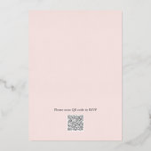 Eucalyptus Groen Roze Zilver QR code Uitnodigingen (Achterkant)