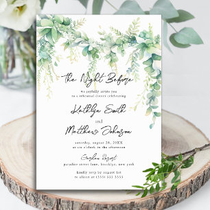 Eucalyptus groen script modern de nacht ervoor kaart
