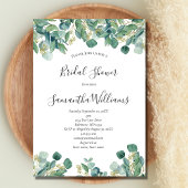Eucalyptus groen script trendy Vrijgezellenfeest Kaart