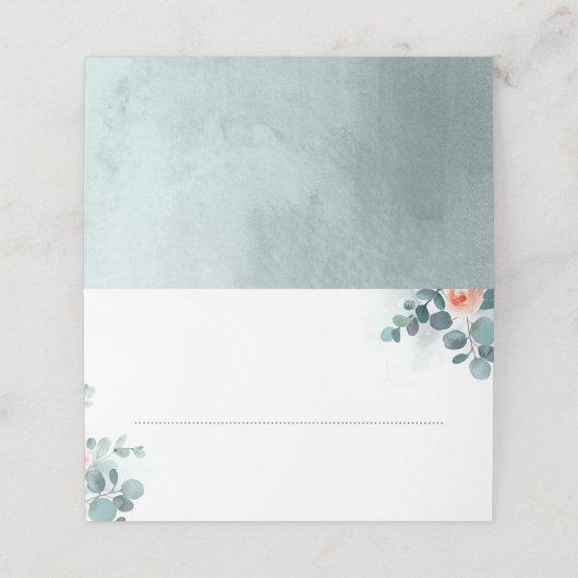 Eucalyptus groen takken Waterverf bruiloft (Buitenkant ongevouwen)