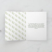Eucalyptus groen verlaat bruiloft bedankkaart (Binnen)