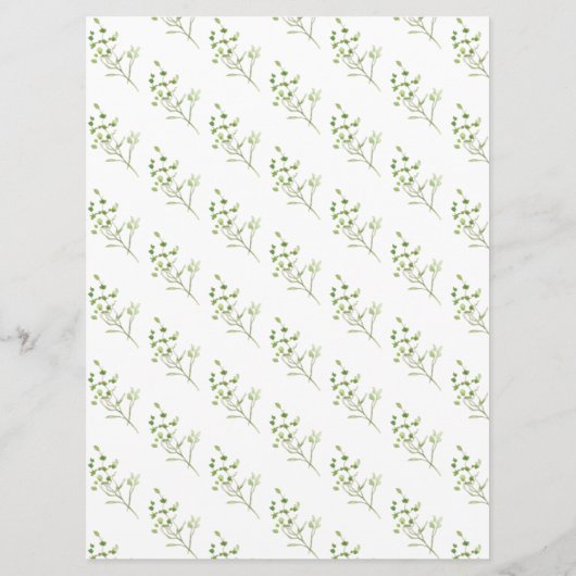 Eucalyptus groen verlaat bruiloft menu (Achterkant)