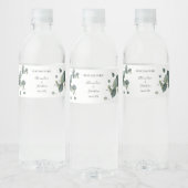 Eucalyptus groen Vrijgezellenfeest koppels bruilof Waterfles Etiket (Flessen)