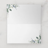 Eucalyptus groen watercolor bruiloft (Binnenkant ongevouwen)