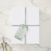 Eucalyptus groen Waterverf bruiloft dank u Cadeaulabel (Met Touw)