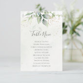 Eucalyptus groen Zitkaart Tafelplan (Staand voorkant)