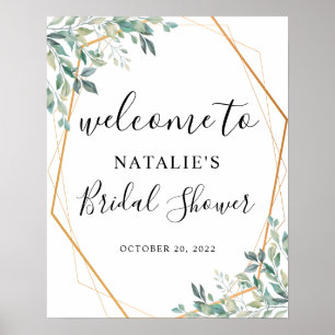 Eucalyptus Groene Bruidsontvangstbord Poster