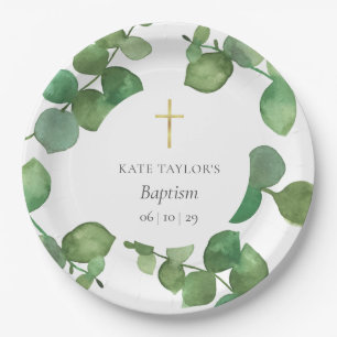 Eucalyptus Groene Doop Christening Papieren Bordje