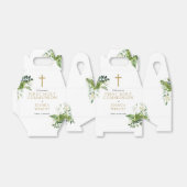 Eucalyptus Groene Eerste Heilige Communie Bedankdoosjes (Uitgevouwen)