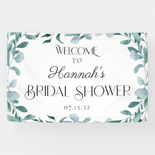Eucalyptus Groene Frame Groene Shower Welkom Spandoek