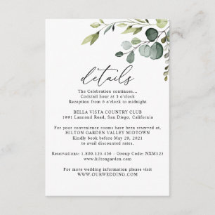 Eucalyptus Groene Gast Informatie Details Kaart
