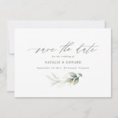 Eucalyptus groene goudbruiloft met uitzondering va save the date (Voorkant)