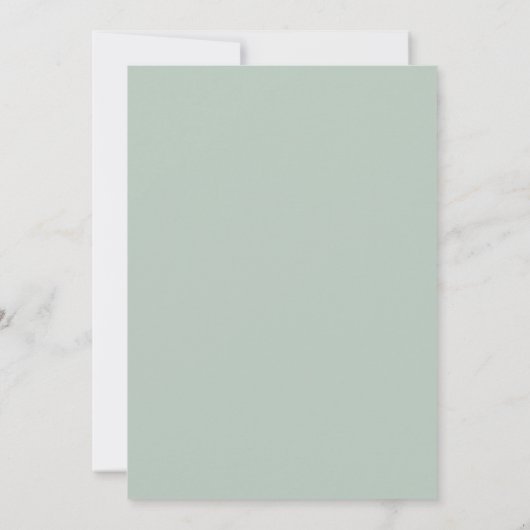 Eucalyptus groene goudbruiloft met uitzondering va save the date (Achterkant)
