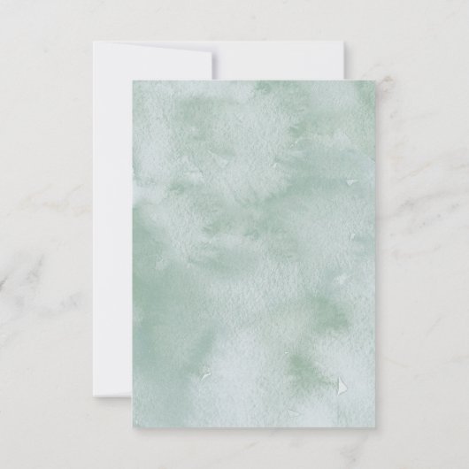 Eucalyptus groene huwelijks RSVP kaart (Achterkant)