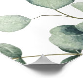 Eucalyptus Groene Huwelijksbegroeting Poster (Hoek)