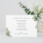 Eucalyptus Groene Huwelijksreceptie Alleen Insteek Kaart (Staand voorkant)