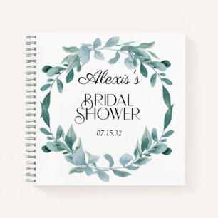 Eucalyptus Groene Kader Groen Blauw Bruidsdouche Notitieboek