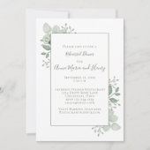 Eucalyptus Groene Loof Rehearsal Diner Kaart (Voorkant)