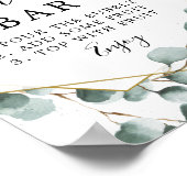 Eucalyptus groene Mimosa Bar bord Poster (Hoek)