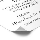 Eucalyptus Groene Mimosa Bar Bruiloft Sign Poster (Hoek)