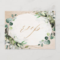 Eucalyptus Groene Moderne Geometrische Trouw RSVP