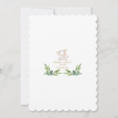 Eucalyptus Groene Olifant Meisje Baby Shower Kaart (Achterkant)