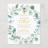 Eucalyptus Groene QR Code Foto Bruiloft Flyer (Voorkant)