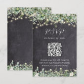 Eucalyptus Groene RSVP Kaart | Rustieke Botanische (Voorkant / Achterkant)