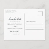 Eucalyptus Groene Rustieke Hout Geometrische Trouw Aankondigingskaart (Achterkant)