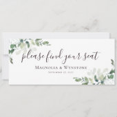 Eucalyptus groene tafel zitplaats header kaart (Voorkant)