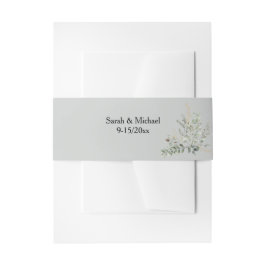 Eucalyptus groene tailleband uitnodigingen wikkel