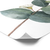 Eucalyptus Groene Thee Bruiloft Welkom Bord Poster (Hoek)