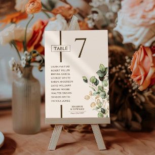 Eucalyptus Groene Trouwtafel Zitting Grafiek Kaart