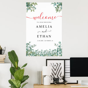 eucalyptus groene wedding poster