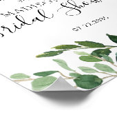 Eucalyptus Groene Welkom Bruidsfeest Sign Poster (Hoek)