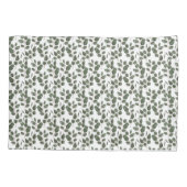 Eucalyptus Groenery Botanische Groene Witte Trendy Kussensloop (Achterkant-Links)