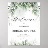 Eucalyptus Groenery Gum Bruiloft Welcome Poster (Voorkant)