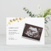 Eucalyptus Grossesse Faire-part bébé révélation (Debout devant)