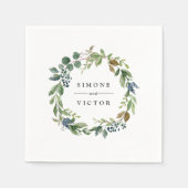 Eucalyptus Grove | Botanisch gepersonaliseerd huwe Servetten (Voorkant)